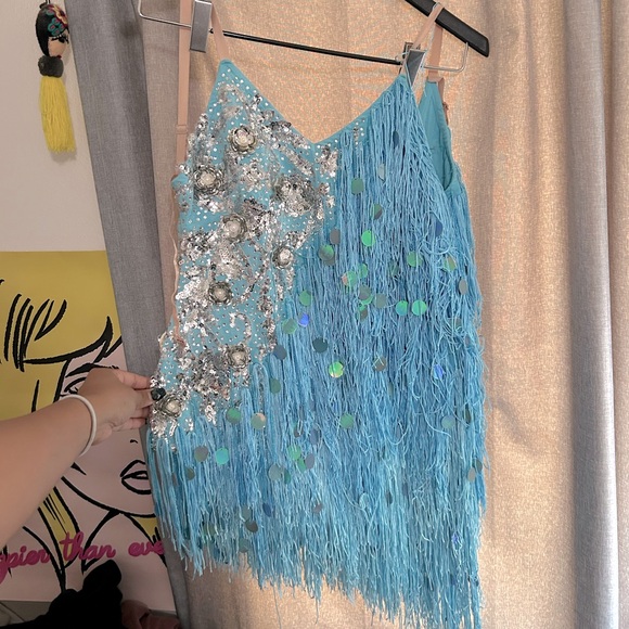 Salsa Dresses & Skirts - Sparkly Blue Salsa Costume